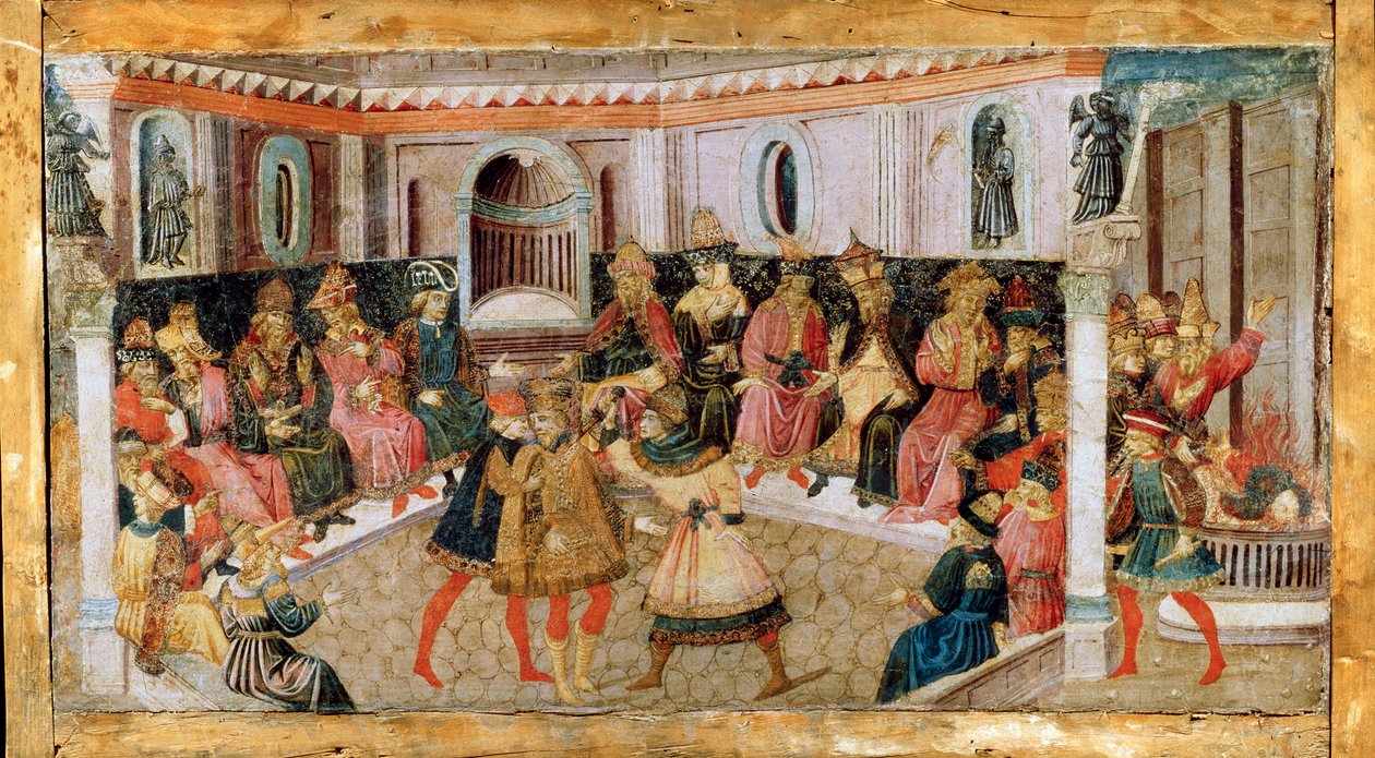 اغتيال يوليوس قيصر ، القرن الخامس عشر. بواسطة Apollonio di Giovanni di Tommaso