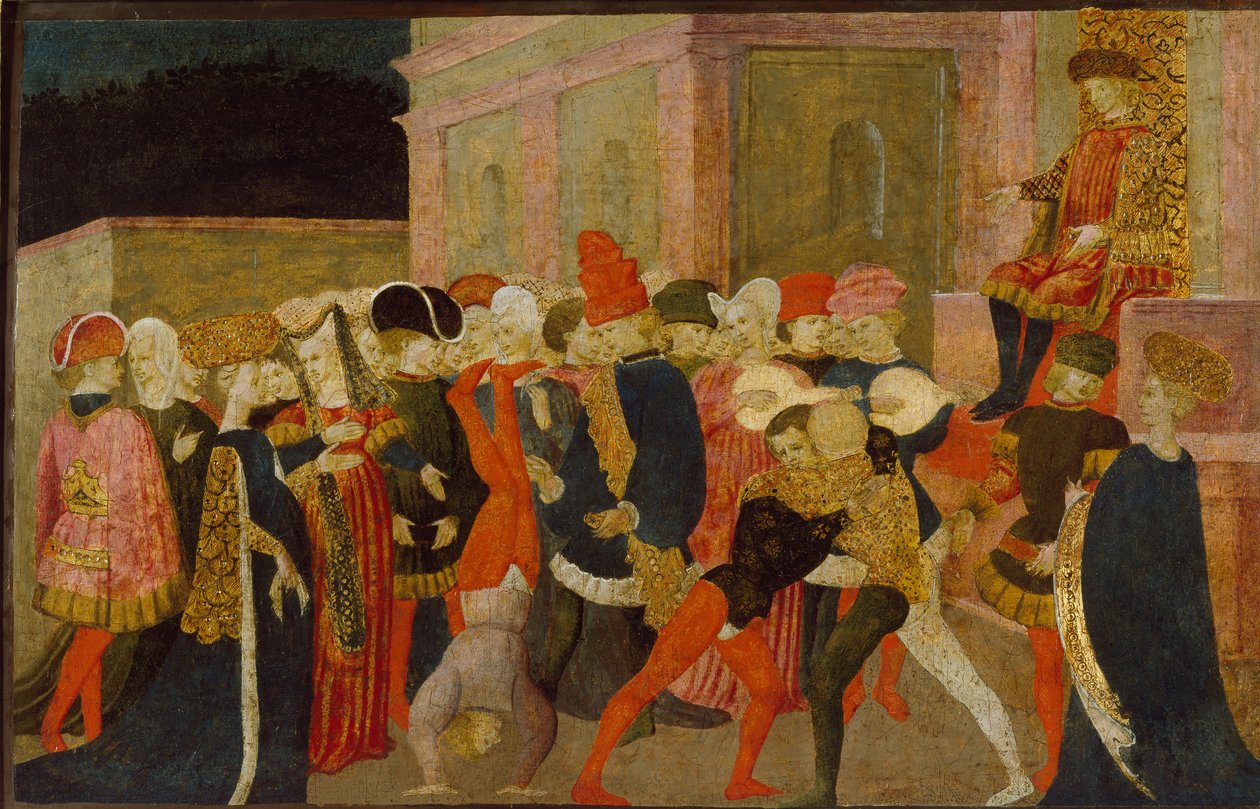 اغتصاب نساء سابين ، القرن الخامس عشر بواسطة Apollonio di Giovanni di Tommaso