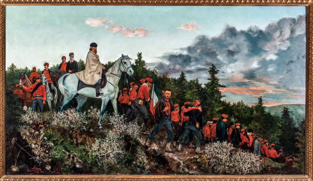 دارت معركة مينتانا في 3 نوفمبر 1867 (زيت على قماش بواسطة أرشيميد ترانزي