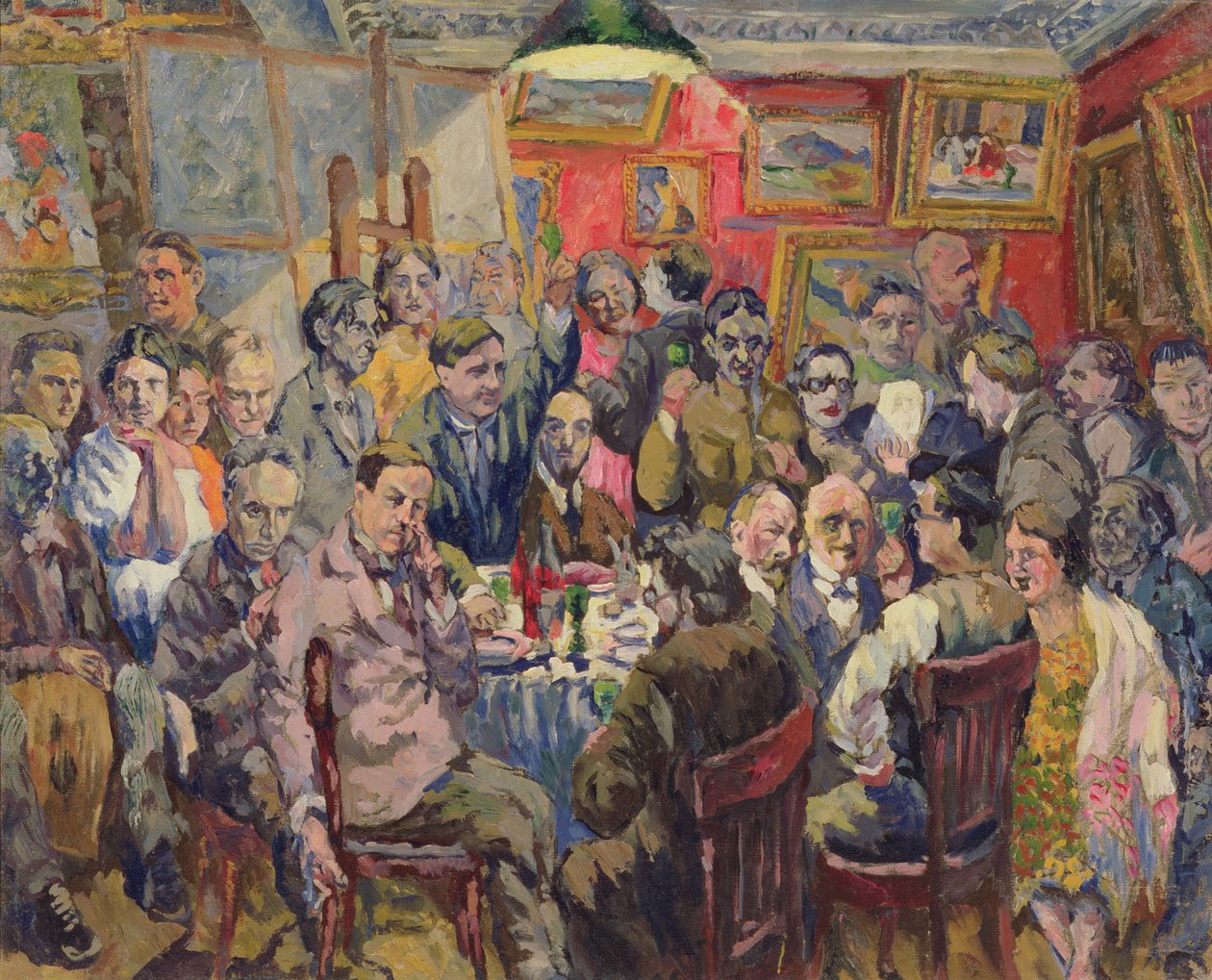 فنانون موسكو ، 1927 بواسطة أريستارخ فاسيليفيتش لينتولوف