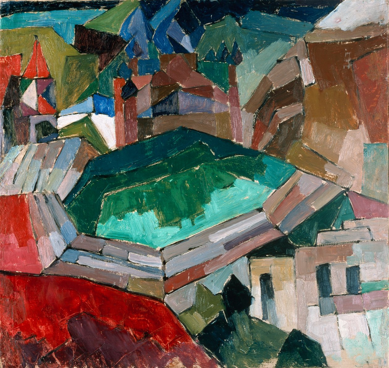 مدينة في جنوب روسيا ، c.1914-16 بواسطة أريستارخ فاسيليفيتش لينتولوف