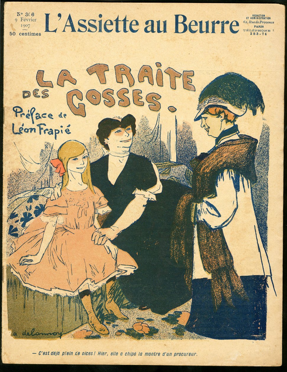 غلاف "" The Butter Plate "، رقم 306 ، Satirique en Colours بواسطة أريستيد ديلانوي