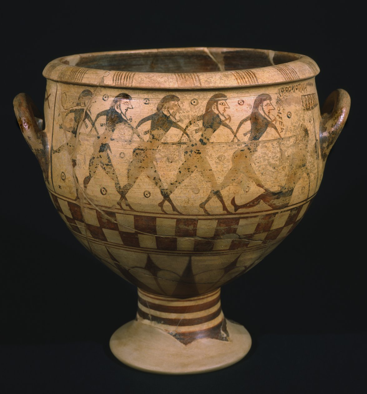 Krater مع أوديسيوس التعمية Polyphemus (السيراميك) بواسطة اريستونوثوس