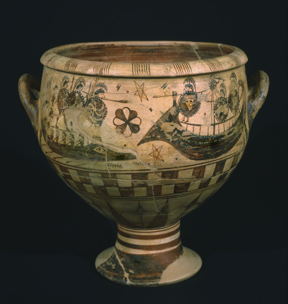 Krater مع أوديسيوس التعمية Polyphemus (السيراميك) بواسطة اريستونوثوس