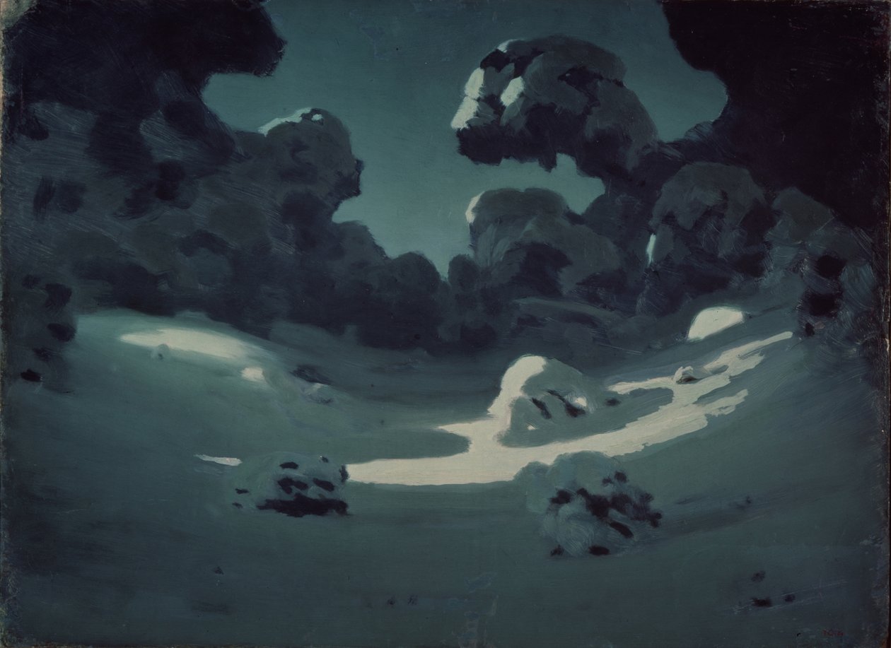بقع ضوء القمر في الخشب. شتاء 1898-1908 بواسطة Arkhip Ivanovich Kuindzhi