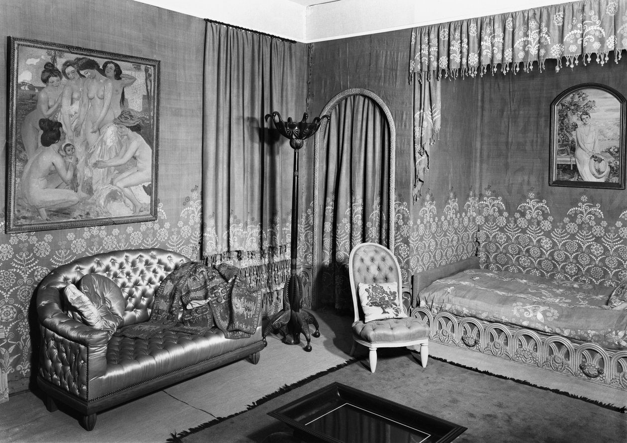 غرفة نوم تابعة لجين لانفين (1867-1946) ج1920-25 بواسطة أرماند ألبرت راتو