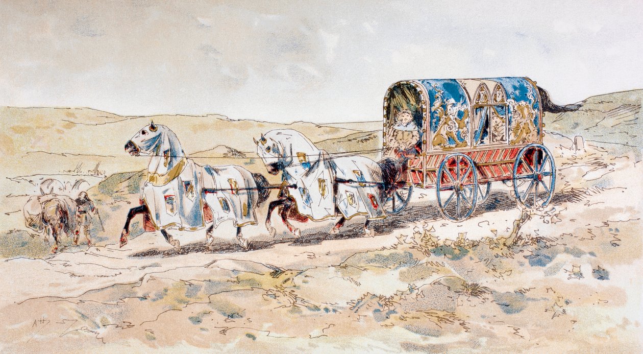 عربة حصان للسيدات القرن الثالث عشر ، 1886 بواسطة أرماند جان هاينز