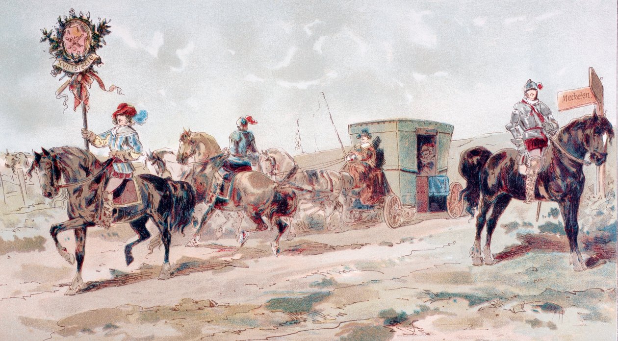 الحصان المغطى المرسوم في القرن السابع عشر ، 1886 بواسطة أرماند جان هاينز