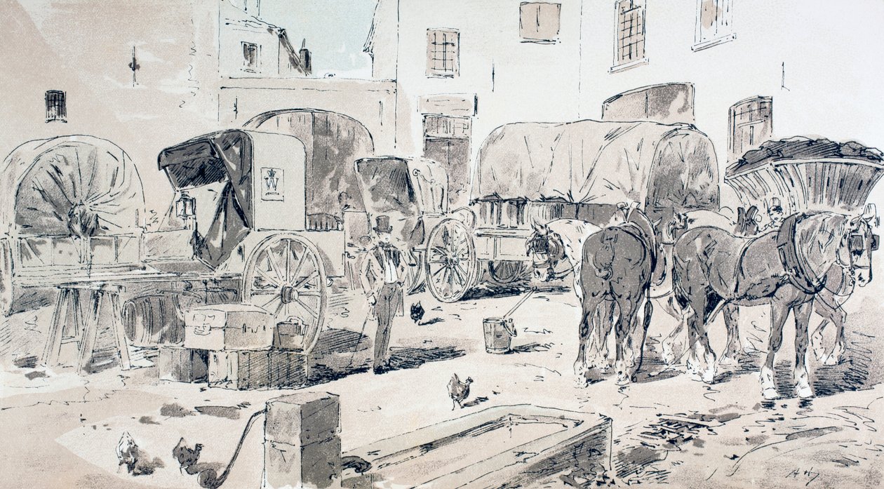 أنواع العربات المستخدمة خلال القرن التاسع عشر 1886 بواسطة أرماند جان هاينز