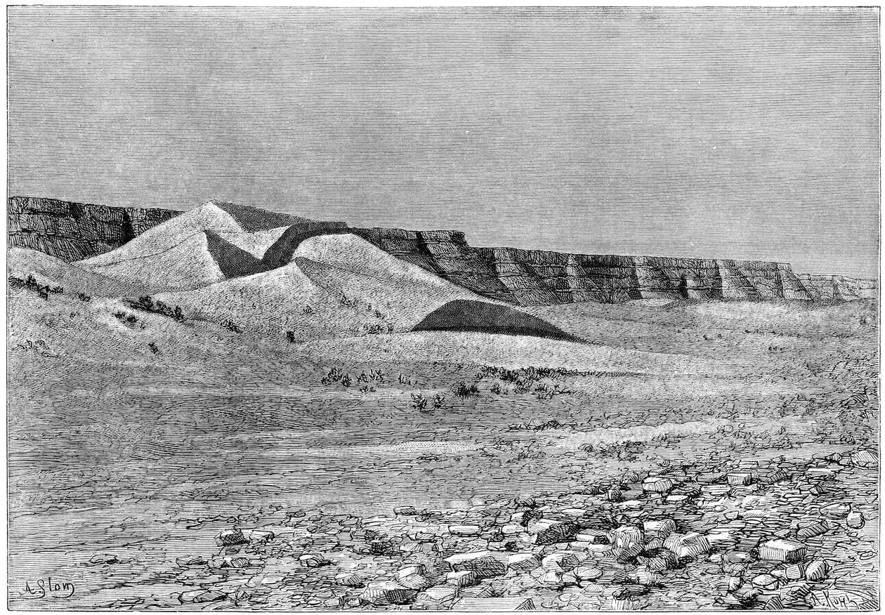منحدرات الإغارغر ، مأخوذة من شمال تيماسينين ، c1890 بواسطة أرماند كول