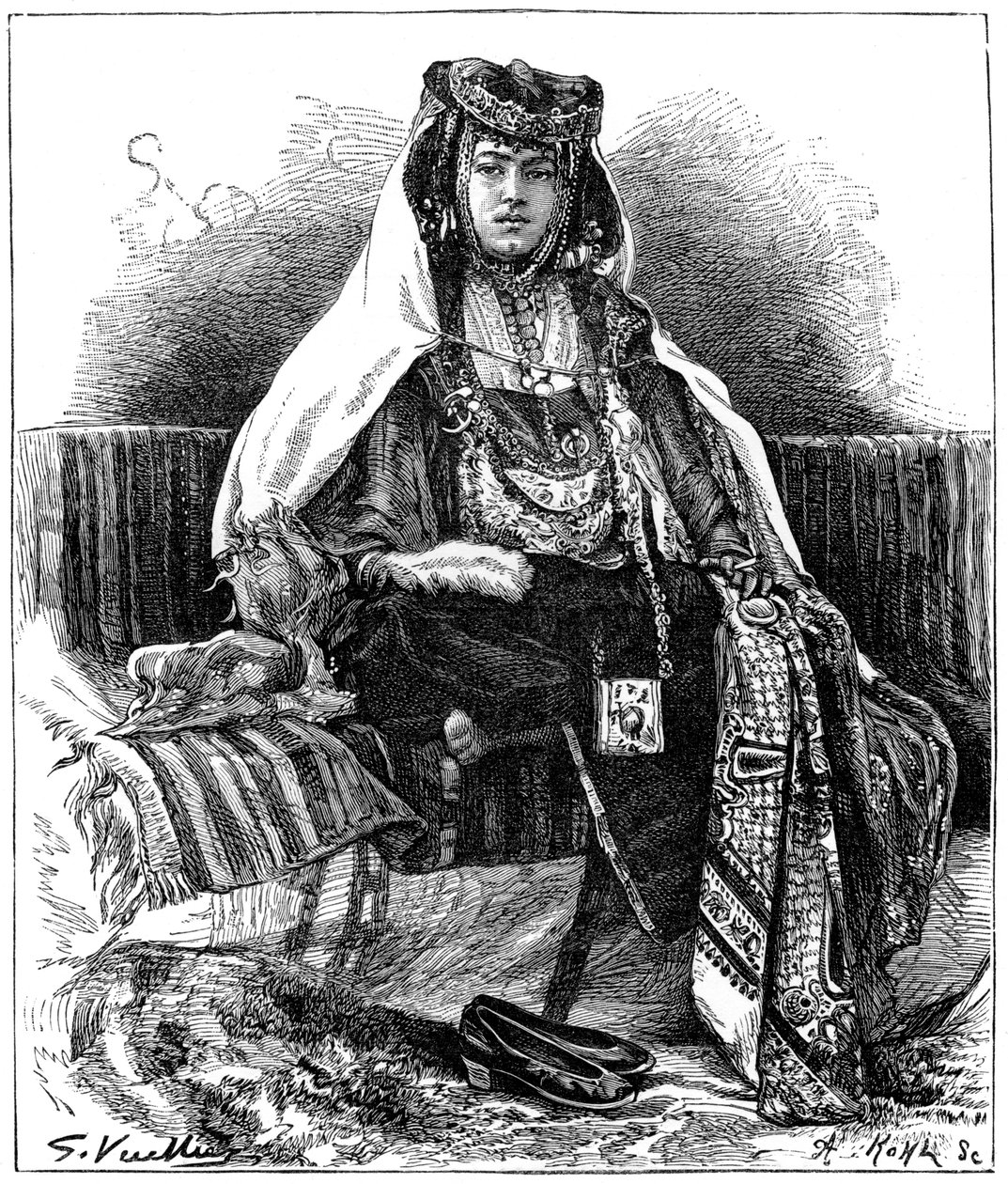راقصة أولاد للأظافر ، الجزائر ، c1890 بواسطة أرماند كول