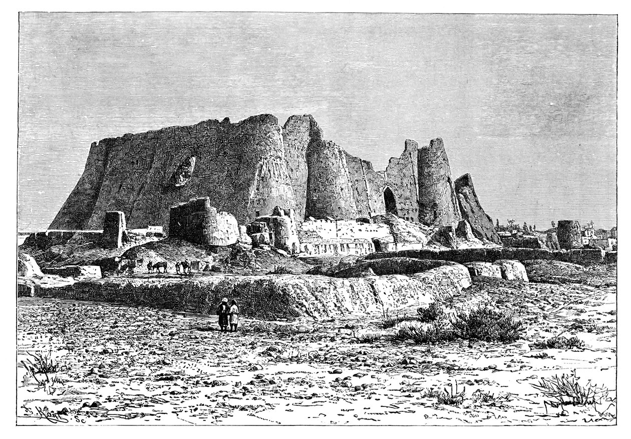 حصن فيرامين المدمر ، بلاد فارس إيران ، 1895. بواسطة أرماند كول