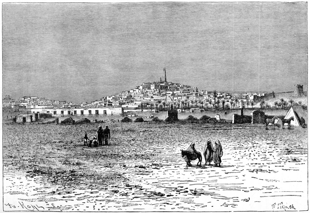 مشهد من غرداية ، الجزائر ، c1890 بواسطة أرماند كول
