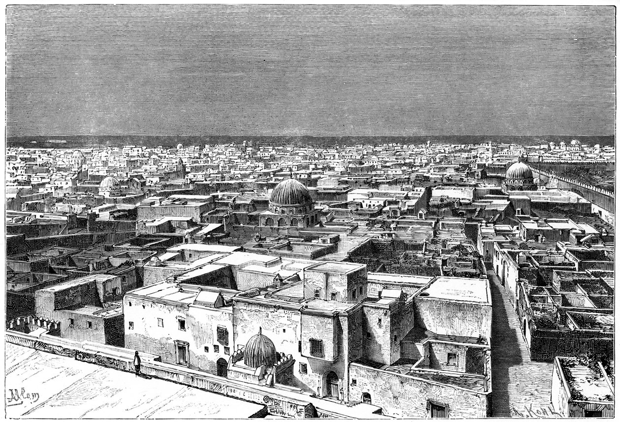 منظر لقيروان ، تونس ، c1890 بواسطة أرماند كول