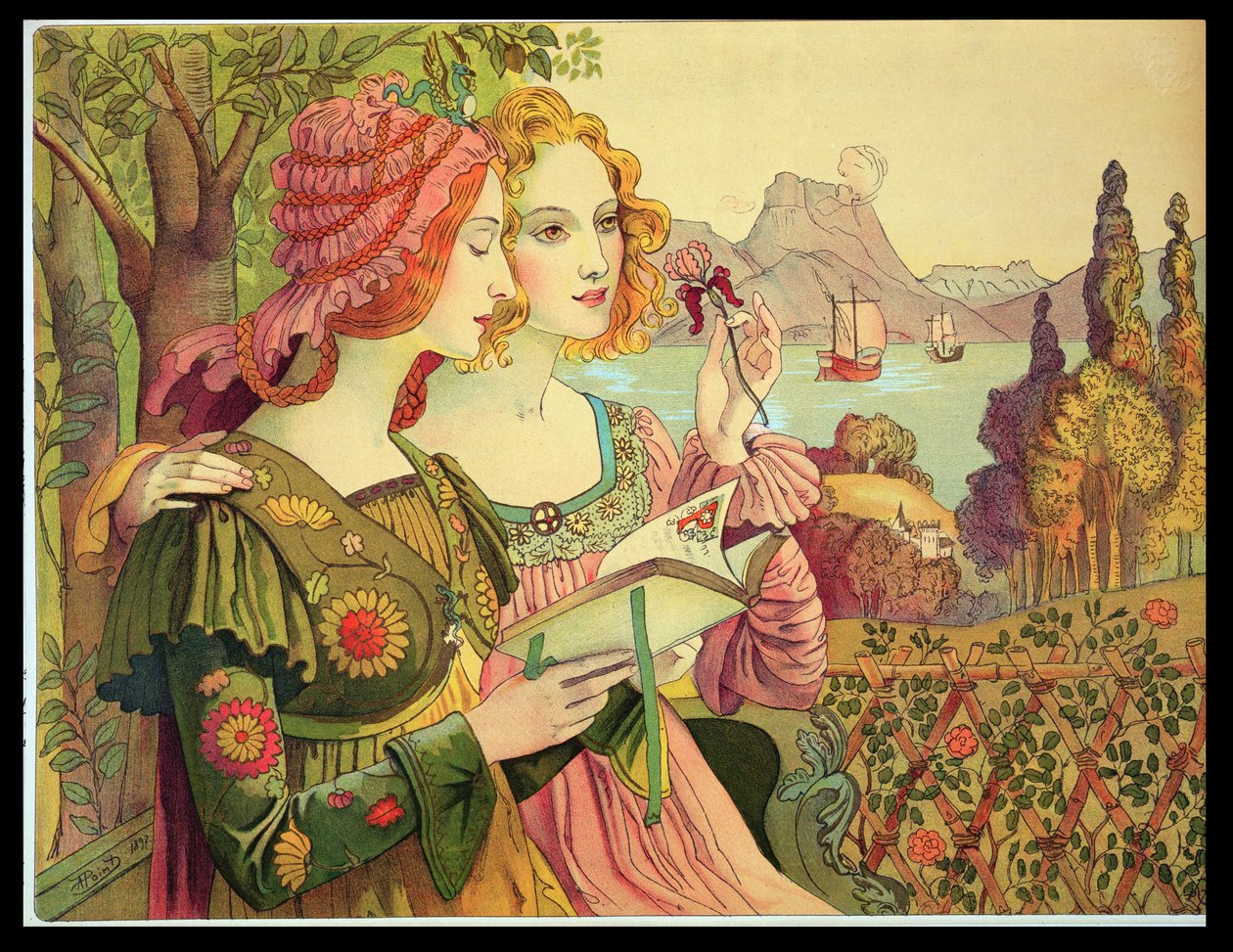 الأسطورة الذهبية ، 1897 ، من "L&39;Estampe Moderne" ، نشرت باريس 1897-99 بواسطة أرماند بوينت