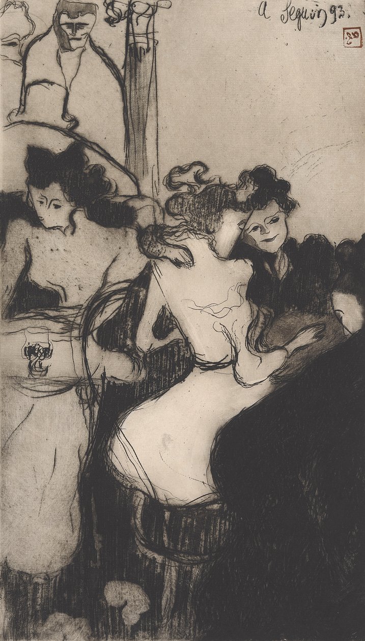 Le Bar (The Bar) 1893 (حفر على الأرضية الناعمة ، ونقش مائي ، وروليت) بواسطة أرماند سيجين