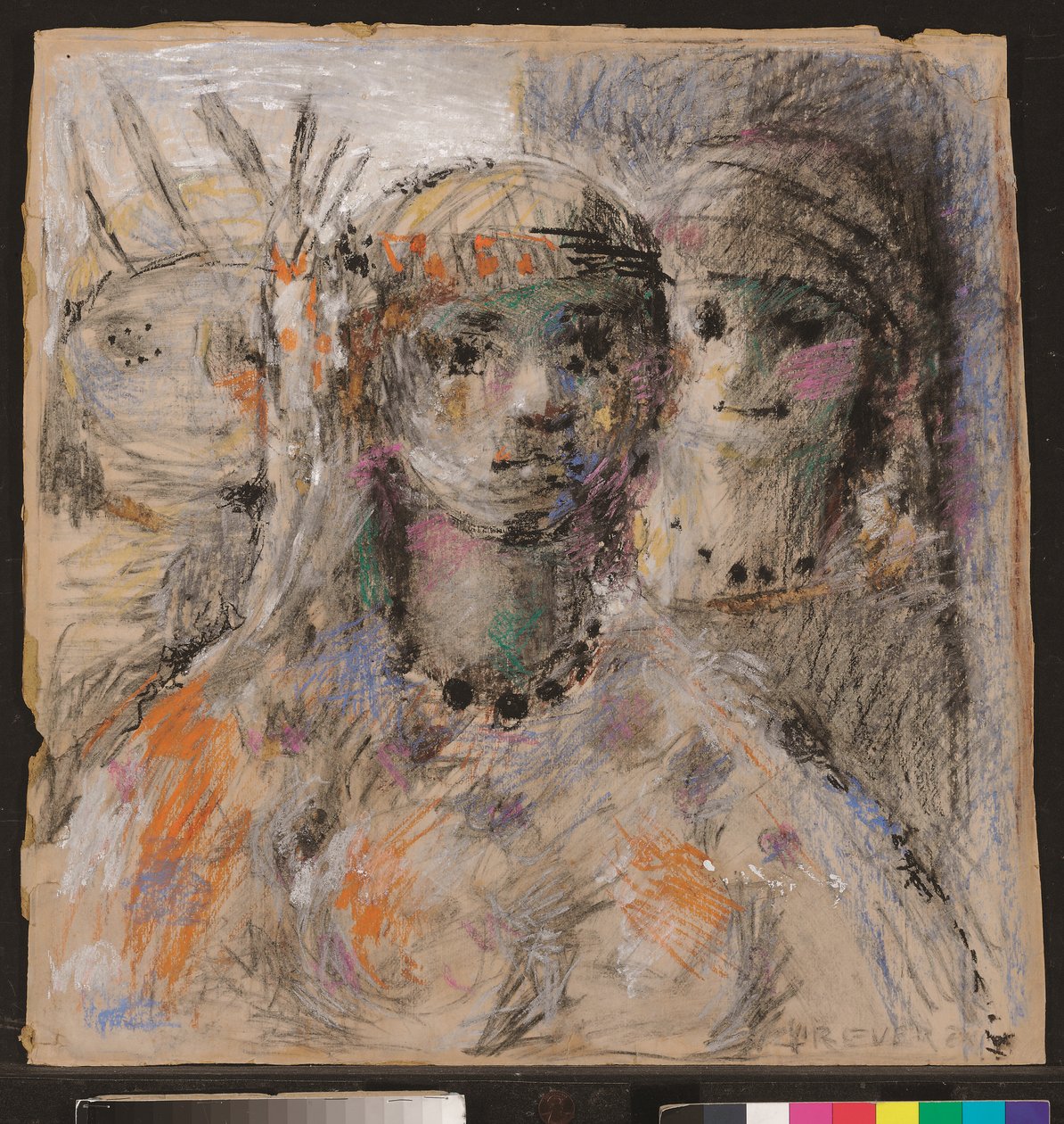 لاس إندياس، ج. 1947 (فحم وباستيل على ورق مقوى) بواسطة أرماندو ريفيرون
