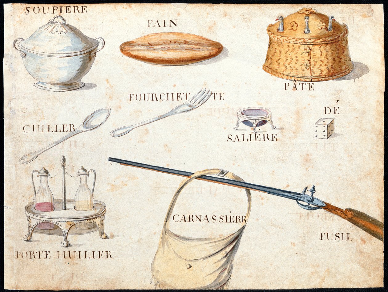 الرسوم التوضيحية من "كتاب الأبجدية الفرنسية لعام 1814" ، حانة. بقلم تشارلز بلانت للفنون الجميلة ، 1814 بواسطة أرنود دي بوريجارد