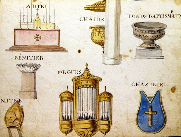 رسوم توضيحية من "كتاب الأبجدية الفرنسية لعام 1814" ، حانة. بواسطة تشارلز بلانت للفنون الجميلة بواسطة أرنود دي بوريجارد