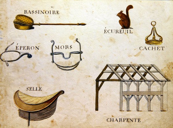 رسوم توضيحية من "كتاب الأبجدية الفرنسية لعام 1814" ، حانة. بواسطة تشارلز بلانت للفنون الجميلة بواسطة أرنود دي بوريجارد