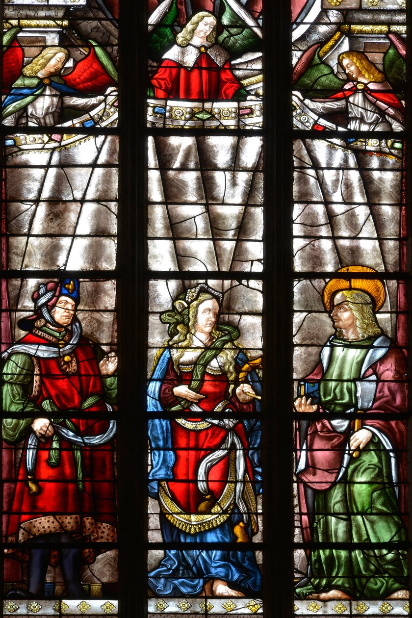 النبي دانيال و Sibylle Cimmerienne و Saint Matthew the Evangelist - زجاج ملون من كنيسة Saint Louis ، Arnaud de Moles (1470-1520) اكتمل في 1513 - Cathedrale Sainte Marie d'Auch (Gers) (القرنين الخامس عشر والسابع عشر) بواسطة Arnaud de Moles