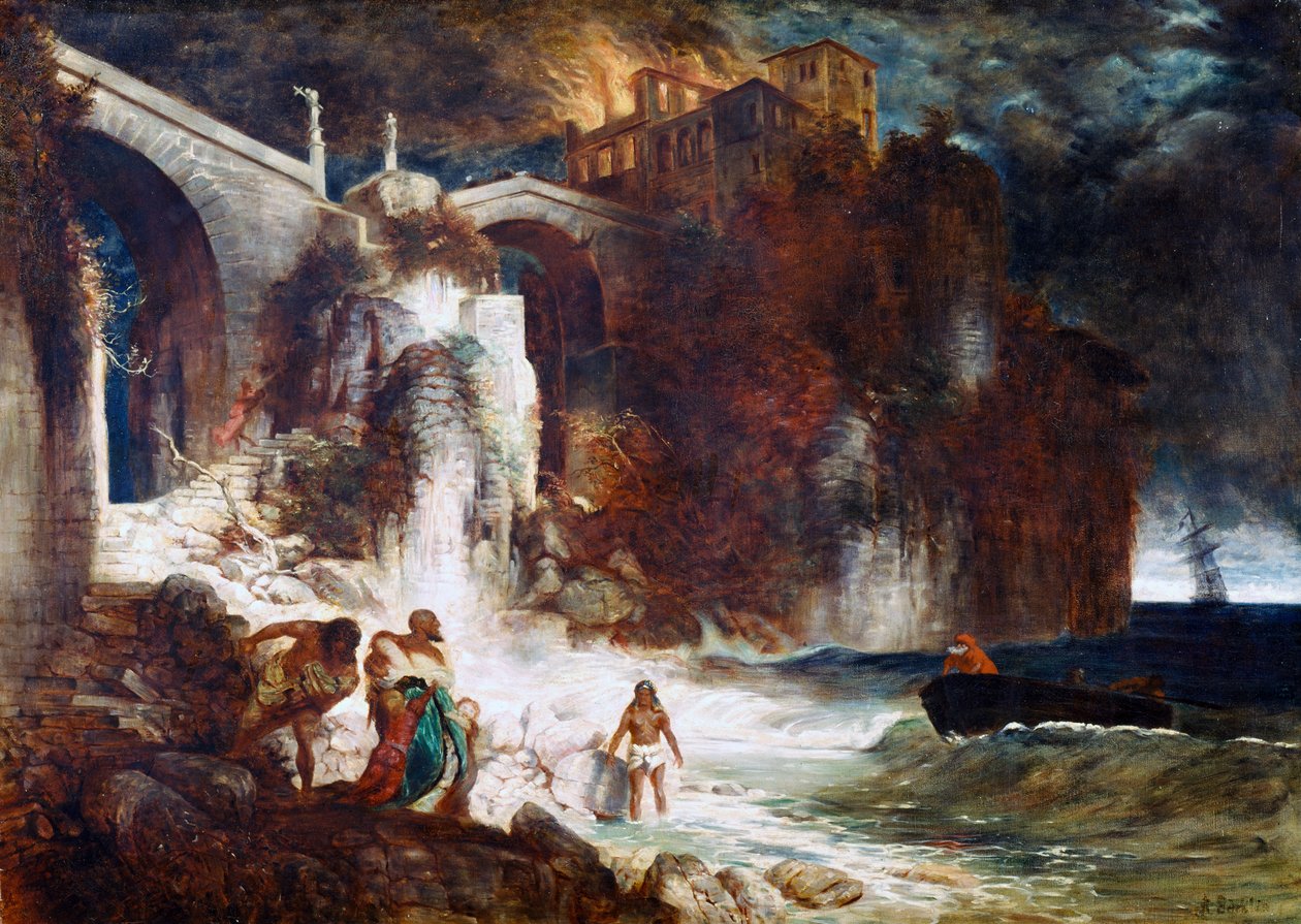 هجوم القراصنة على حصن ساحلي ، 1872 بواسطة أرنولد بوكلين