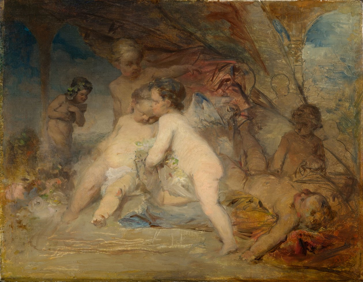Putti و Young Eros في غابة غلين بواسطة أرنولد بوكلين