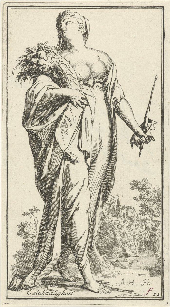 تجسيد النعيم النعيم (العنوان على الكائن) واحد وأربعون قطعة ، مختلفة Sinne Beelden (عنوان المسلسل) بواسطة أرنولد هوبراكن