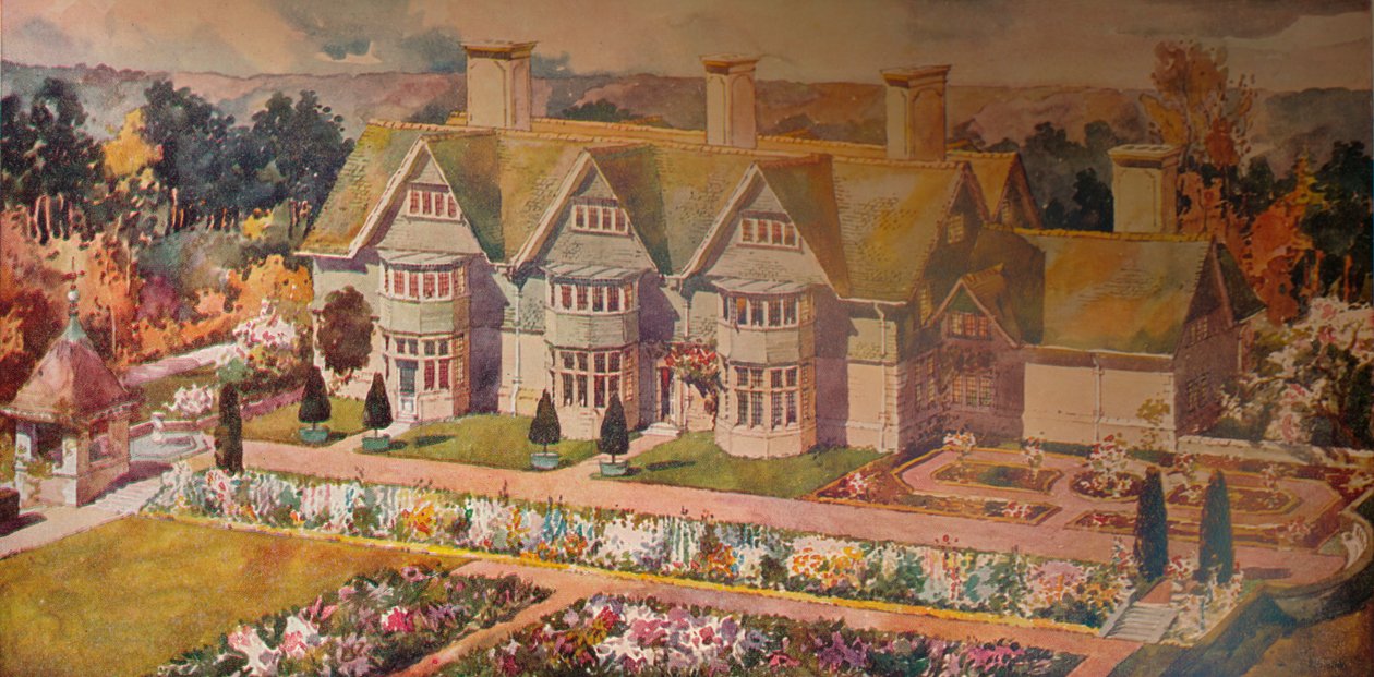 "House at Troon، Ayrshire"، c1910 بواسطة أرنولد ميتشل