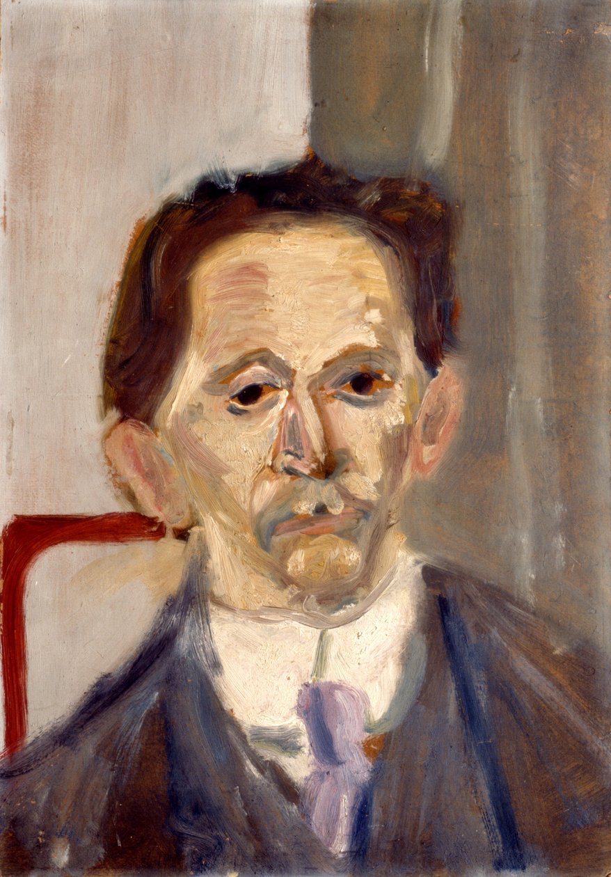 ZEMLINSKY ، Alexander von - صورة لأرنولد شوينبيرج ، زيت على ورق مقوى للملحن والقائد النمساوي بواسطة أرنولد شوينبيرج