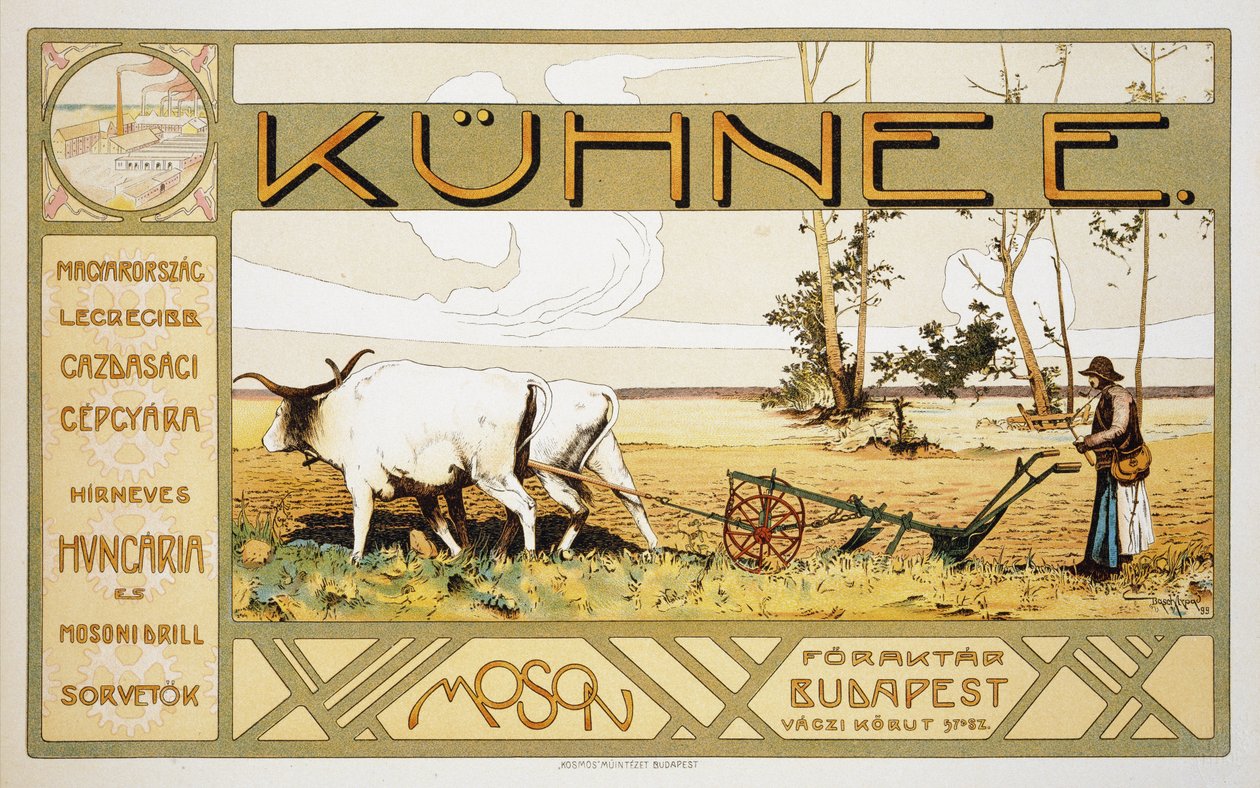 استنساخ ملصق إعلانات Kuhnee Agricultural Manufacturers ، 1899 بواسطة أرباد باسش
