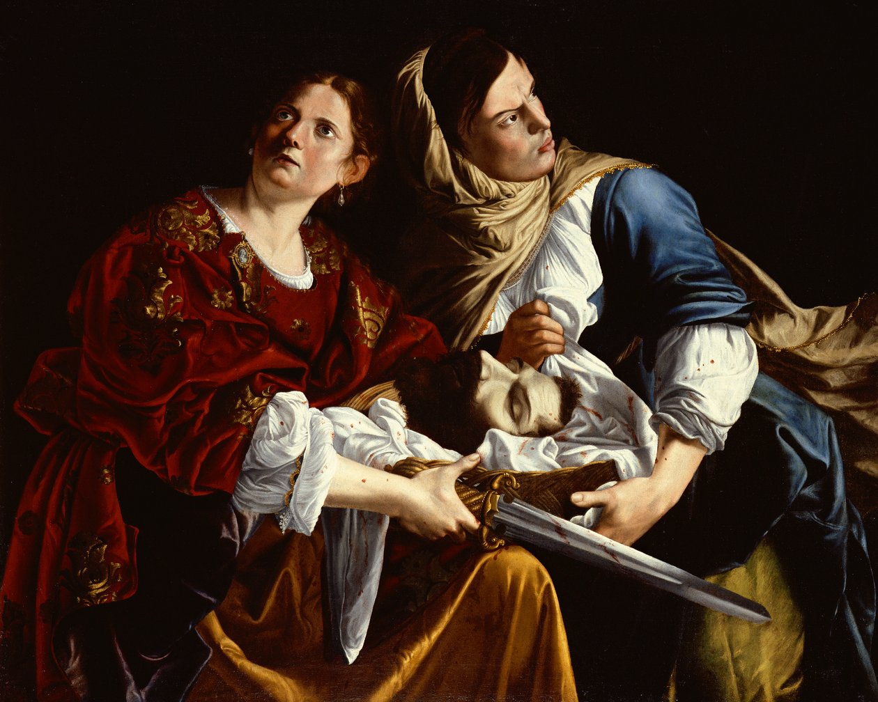 جوديث وخادمتها مع رأس هولوفرنز (زيت على قماش) بواسطة الأرطماسيا Gentileschi