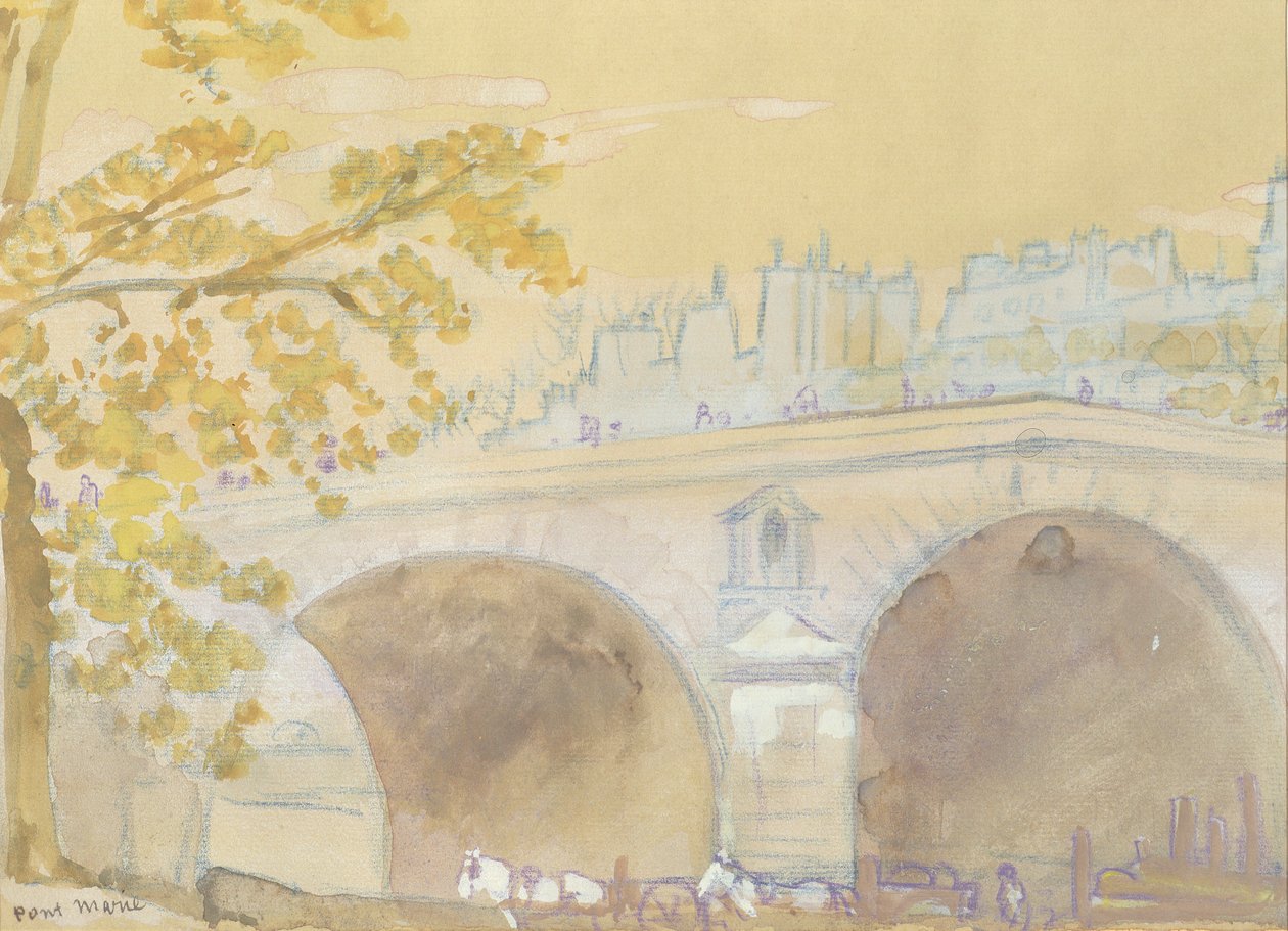 بونت ماري من Quai des Celestins ، 1926 (مرحاض على ورق) بواسطة آرثر بوين ديفيز