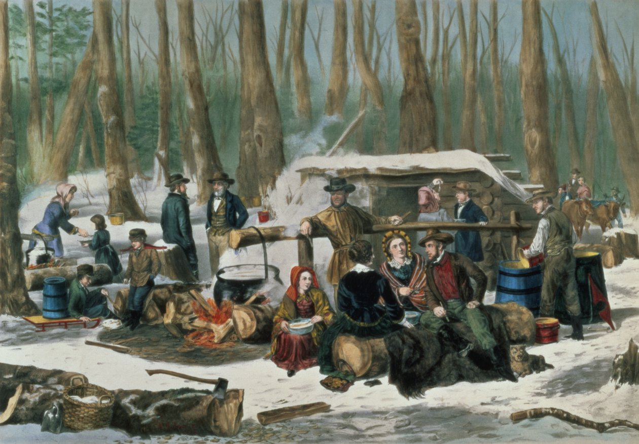 مشهد الغابات الأمريكية ، محفور بواسطة ناثانيل كورير (1813-1888) 1856 بواسطة آرثر فيتزويليام تيت