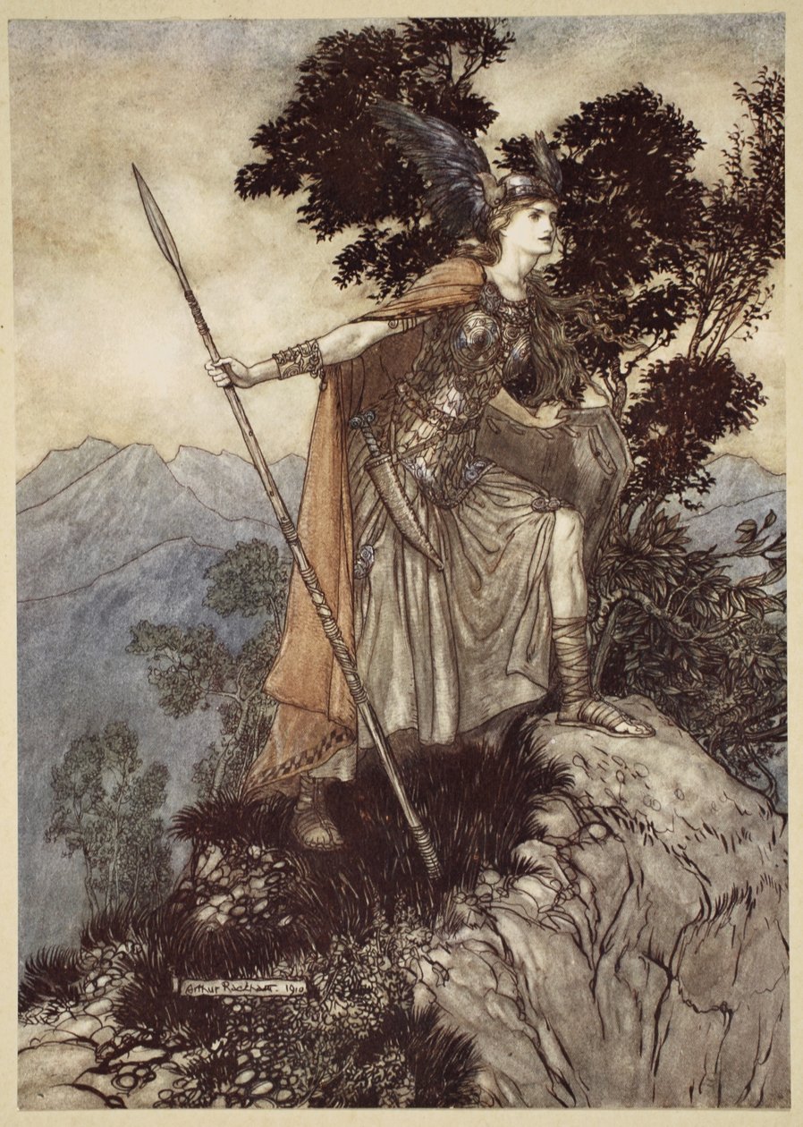 برونهيلد ، من "The Rhinegold and the Valkyrie" ، 1910 بواسطة آرثر راكهام