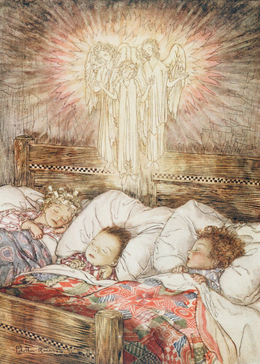 رسوم عيد الميلاد ، من "الليلة السابقة لعيد الميلاد" بقلم كليمنت كلارك مور ، 1931 بواسطة آرثر راكهام