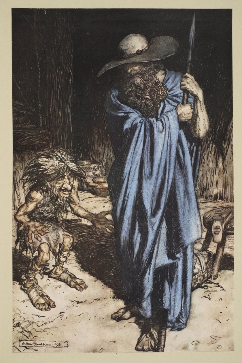 Mime and Wanderer ، من "Siegfried and The Twilight of the Gods" ، 1910 بواسطة آرثر راكهام