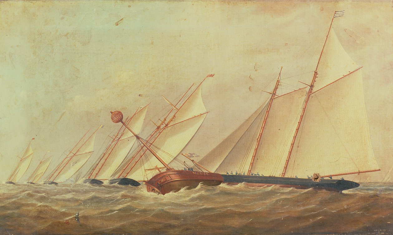 القواطع و Schooners تقريب الفارة منارة بواسطة آرثر ويلينجتون فاولز