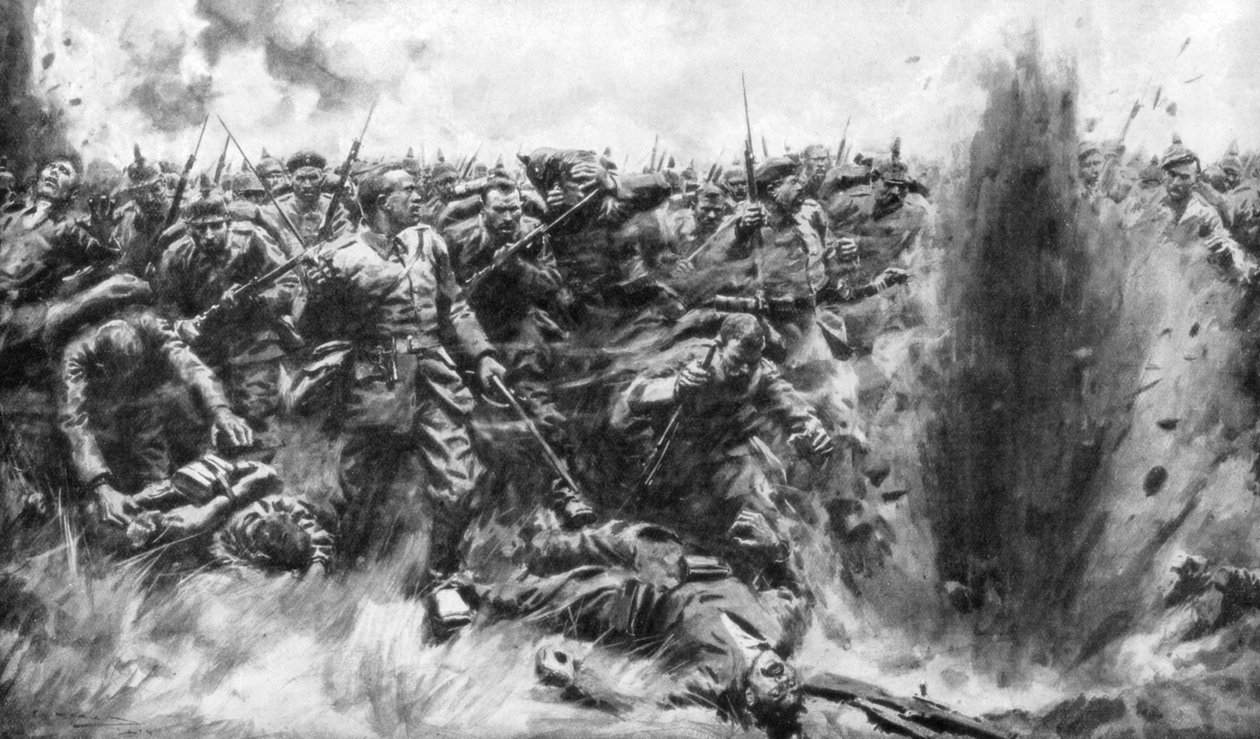 هجوم ألماني هائل على الجبهة البريطانية ، الحرب العالمية الأولى ، 1914 1926. بواسطة آرثر سي مايكل