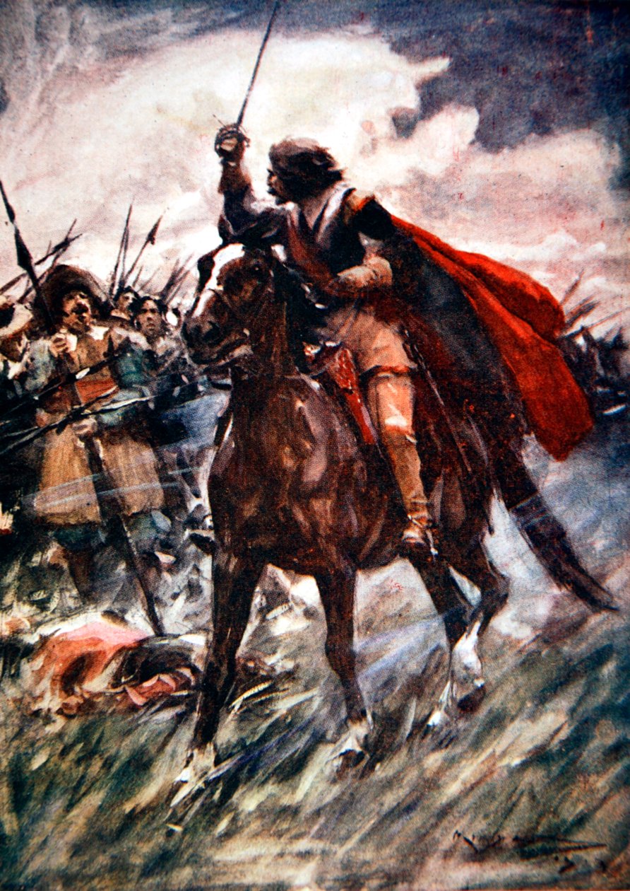 ألبريشت فون فالنشتاين في معركة لوتزن ، 1632-1913. بواسطة آرثر سي مايكل