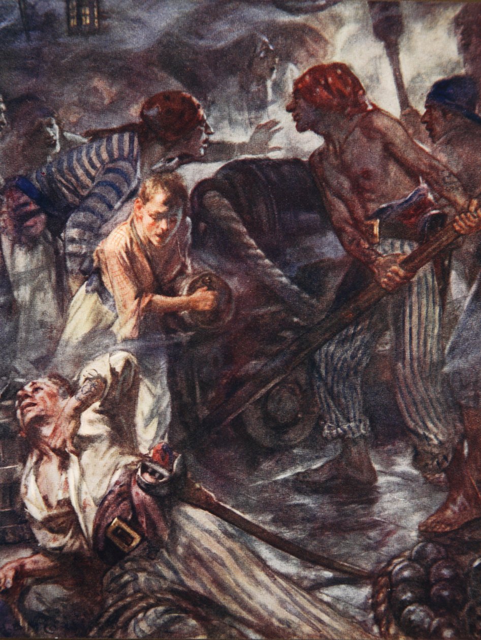 The Fighting Temeraire ، رسم توضيحي من "Drake's Drum and Other Songs of the Sea" بواسطة حانة Henry Newbolt (1862-1938). 1905 (لون ليثو) بواسطة آرثر ديفيد ماكورميك