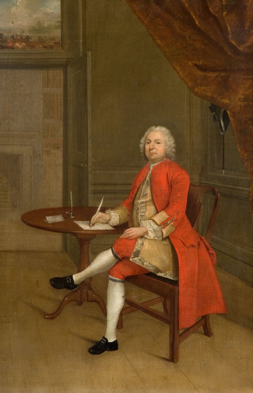 صورة لرجل يرتدي الأحمر ، 1785. بواسطة آرثر ديفيس