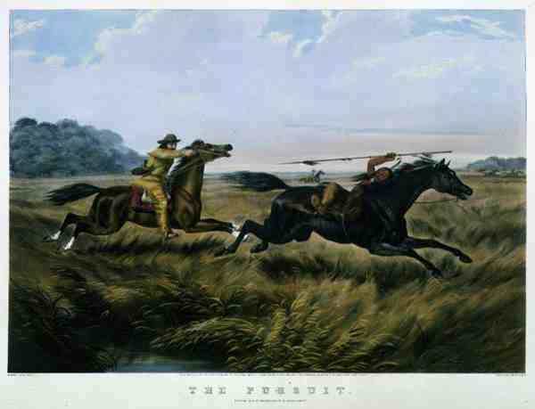 المطاردة ، حانة. بواسطة Currier & Ives بواسطة آرثر فيتزويليام (بعد) تايت