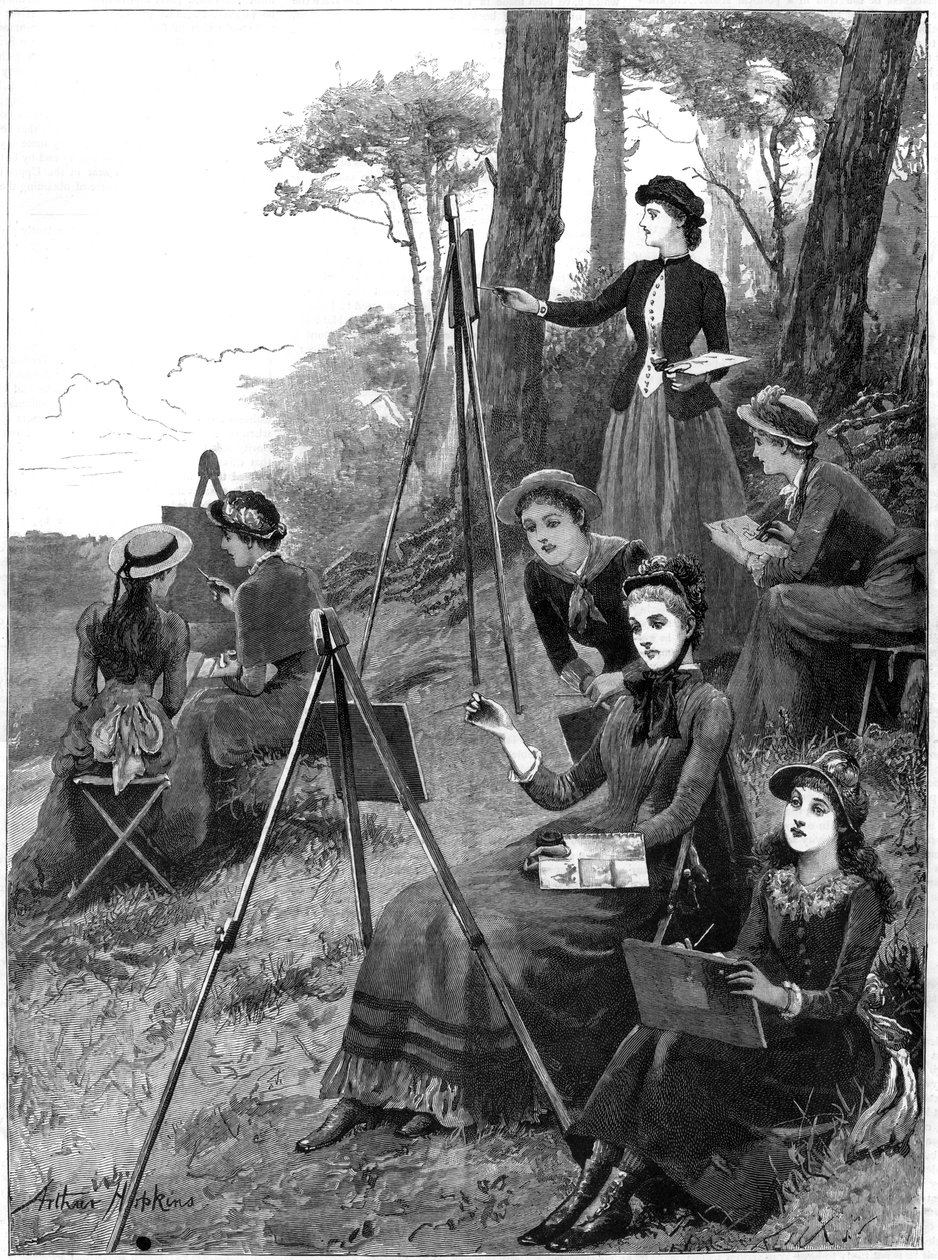 نادي رسم السيدات 1885. بواسطة آرثر هوبكنز
