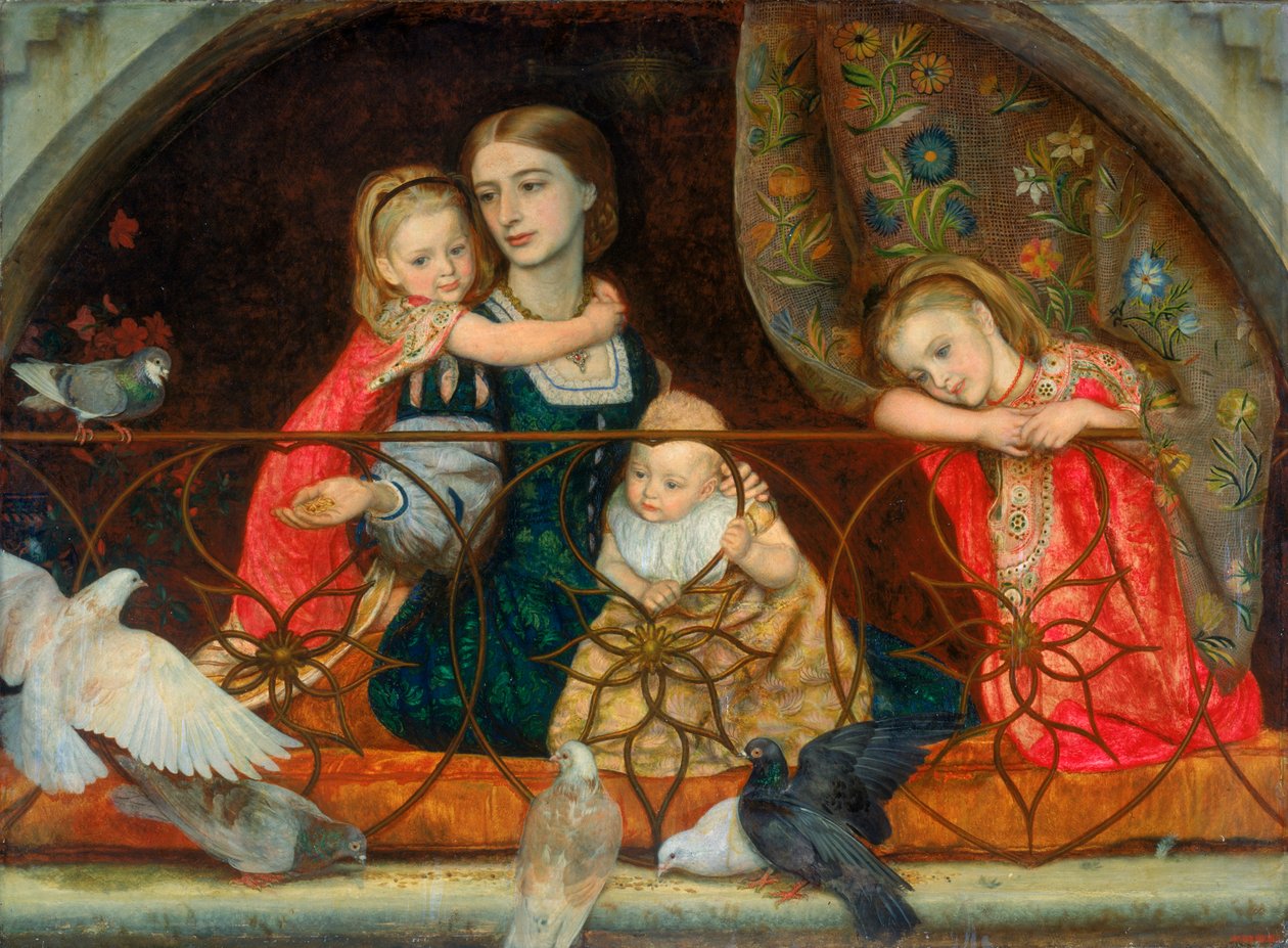 السيدة Leathart وأولادها الثلاثة ، c.1863-65 بواسطة آرثر هيوز