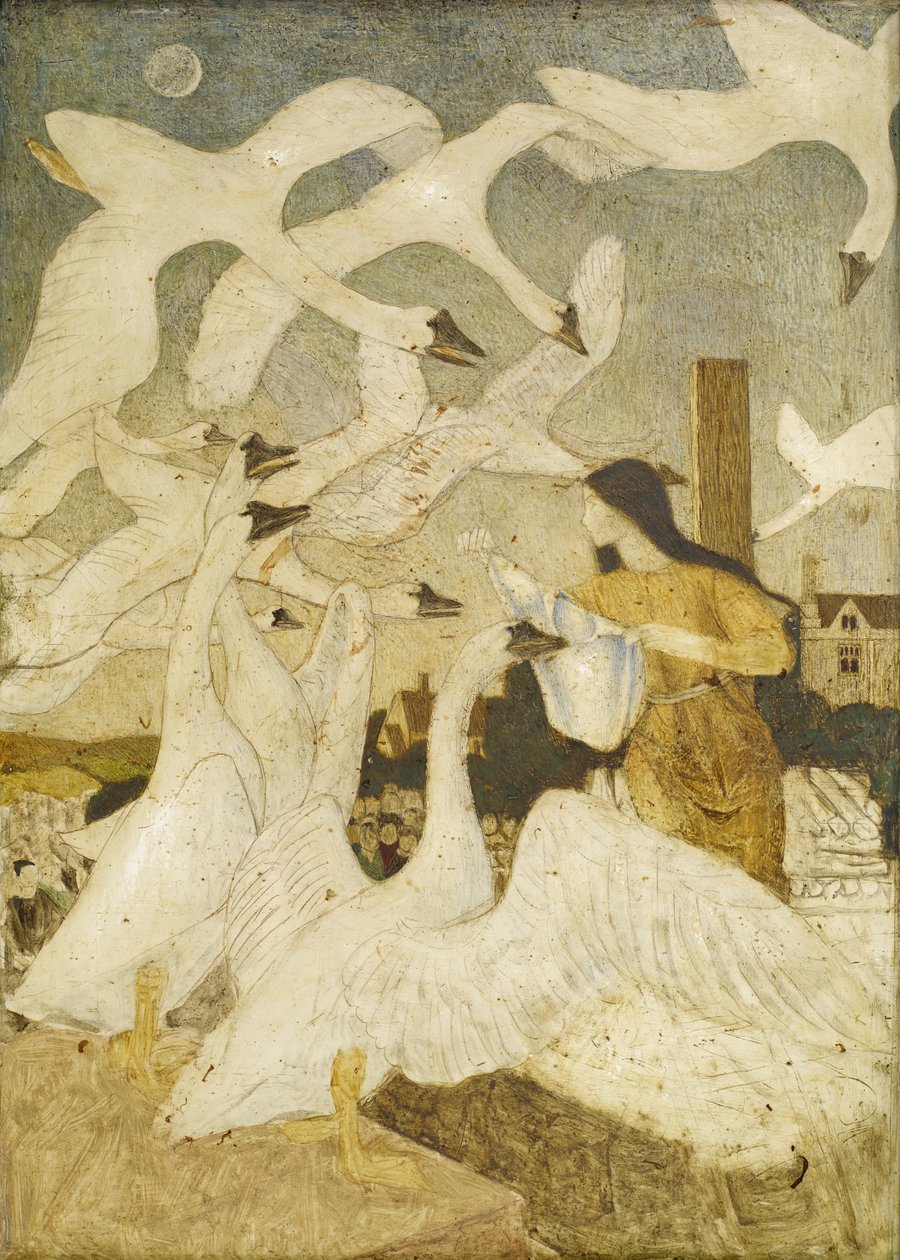 البجع البري تحول الأخوان الإثنا عشر إلى بجعات ، 1928. بواسطة آرثر جوزيف جاسكين