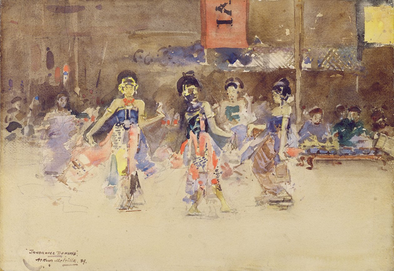 الراقصون الجاويون ، 1889 (مرحاض على ورق) بواسطة آرثر ميلفيل