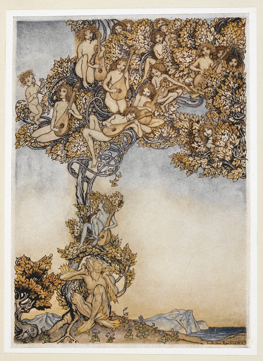 ACT III: Scene II ، السطر 146 في بعض الأحيان آلاف الآلات الموسيقية سوف يدندن حول أذني. بواسطة آرثر راكهام