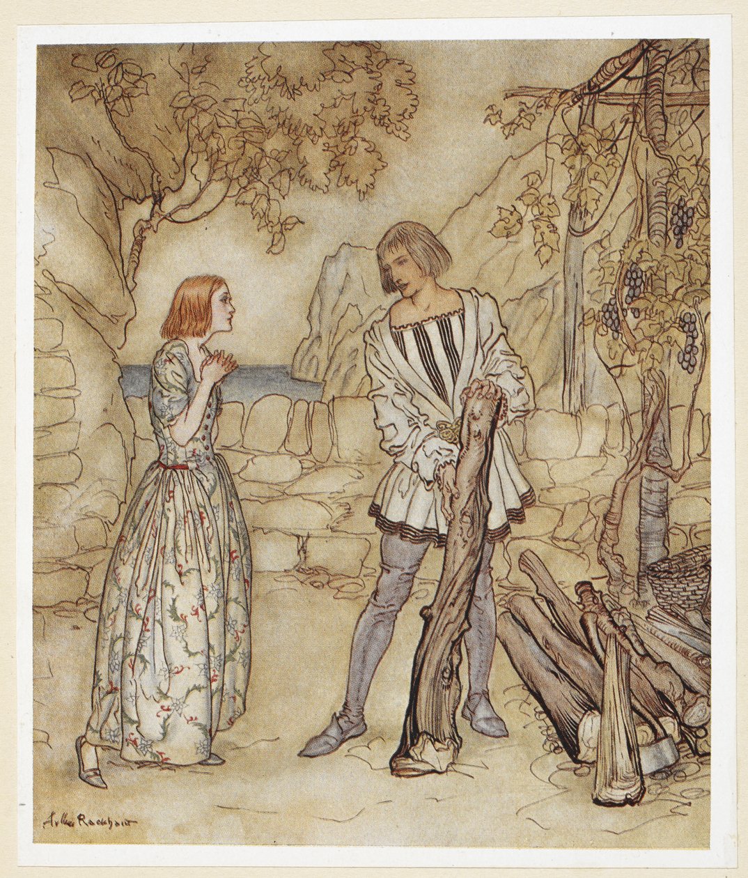 ACT III: المشهد الأول ، السطر 15 للأسف ، الآن ، أدعوكم ، لا تعملوا بجد. بواسطة آرثر راكهام