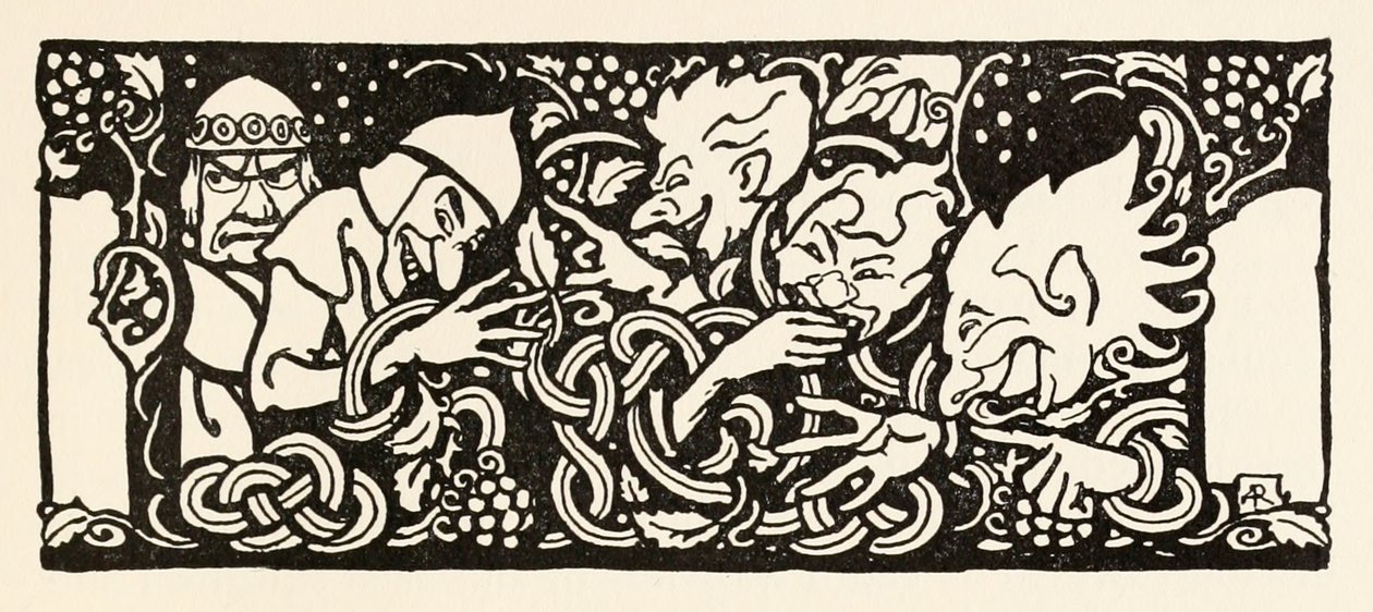 Becfola في مركبتها من The Wooing of Becfola in Irish Fairy TalesSee desc بواسطة آرثر راكهام